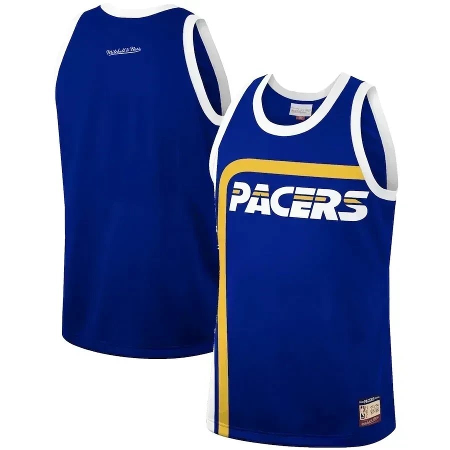 Indiana Pacers Mitchell & Ness Hardwood Classics Team Heritage Fashion Jersey Royal