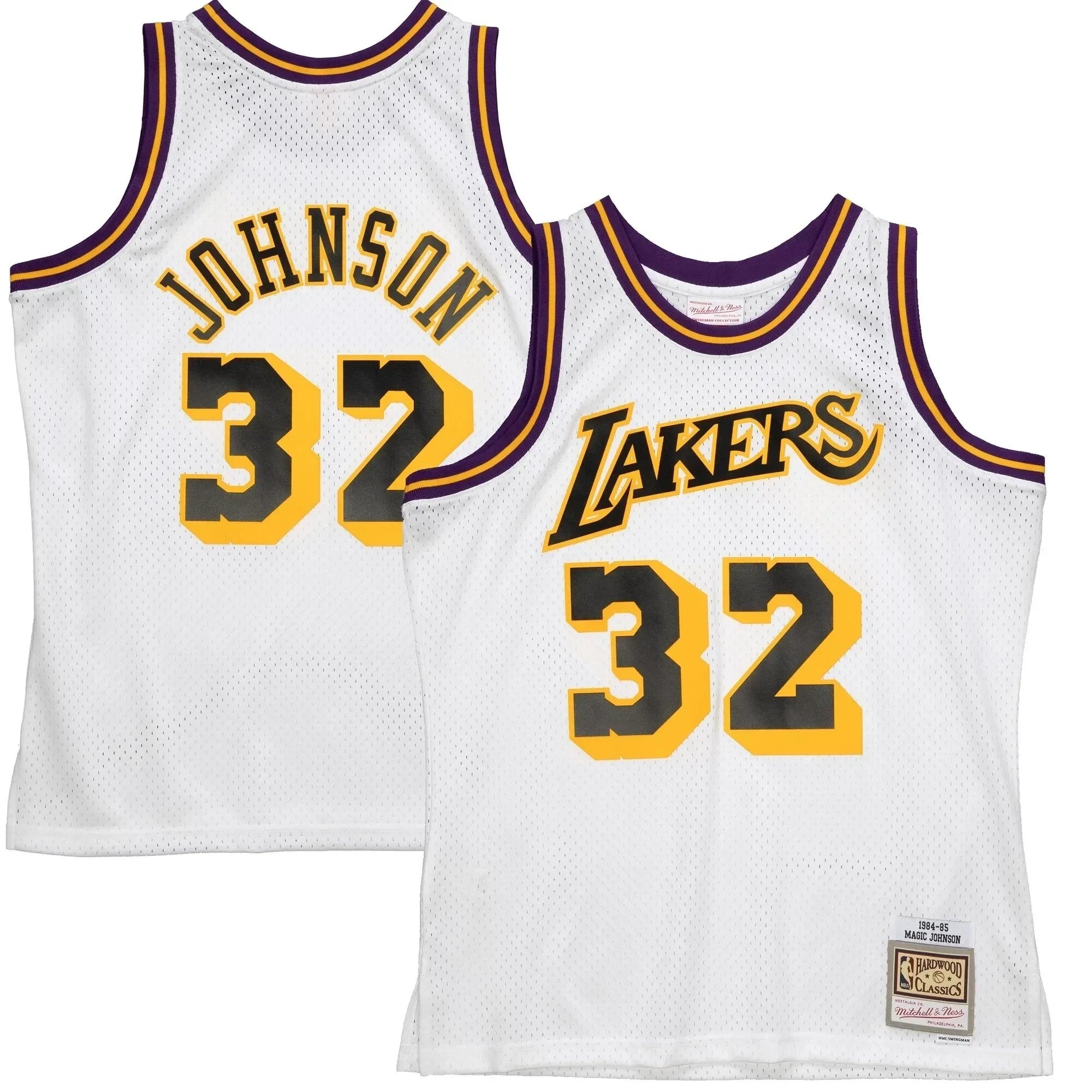 Basketball Team Johnson Basketball Team Mitchell Ness 1984-85 Hardwood Classics Reload 2.0 Swingman Jersey - White