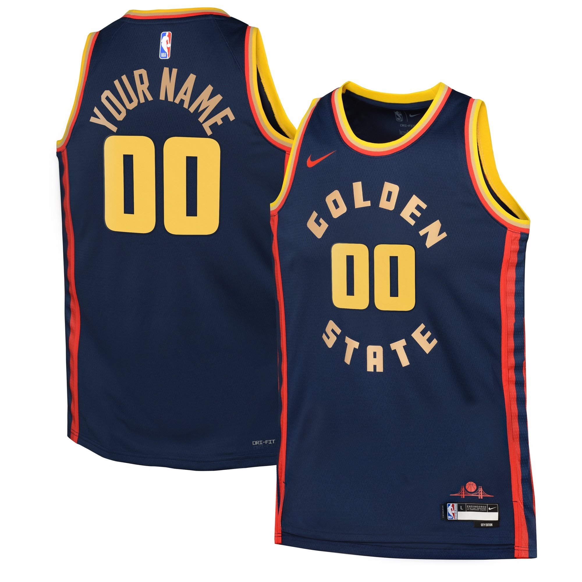 Golden State Warriors City Edition Swingman Jersey 2024 Custom Youth Multicolor