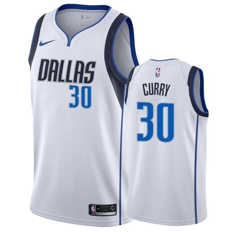 Men's Dallas Mavericks Seth Curry 30 Association Multicolor Jersey
