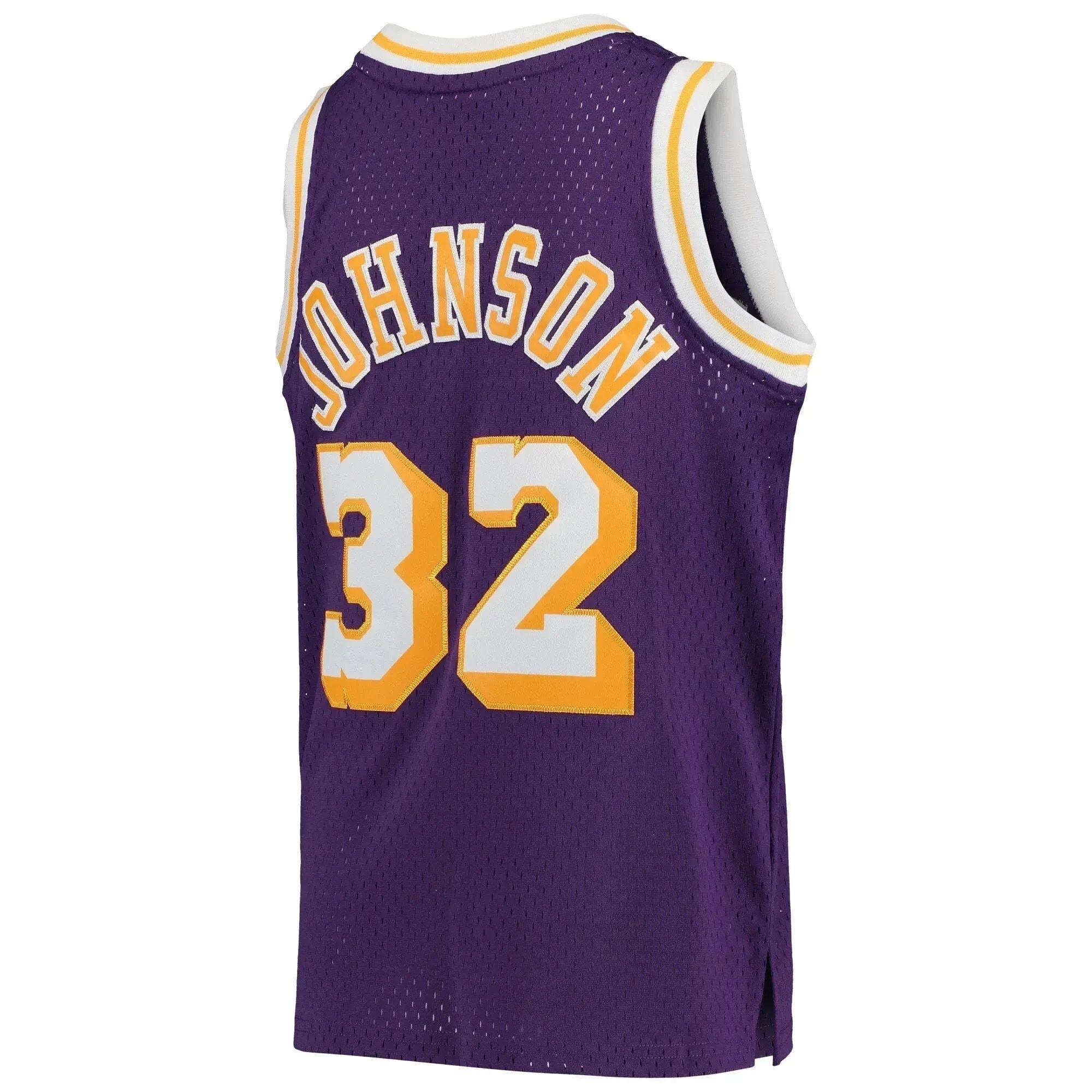 Magic Johnson Los Angeles Lakers Mitchell Ness Youth 1984-85 Hardwood Classics Swingman Throwback Jersey - Purple