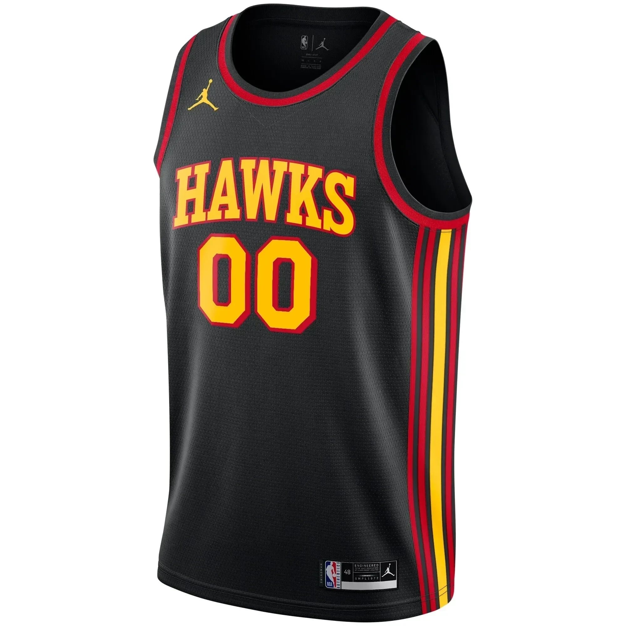 Atlanta Hawks Swingman Custom Jersey Statement Edition Black Unisex