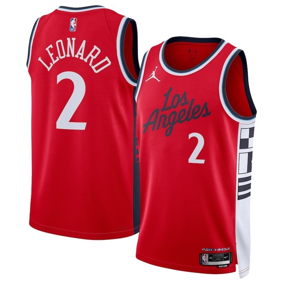 Kawhi Leonard 2 LA Clippers 2024/25 Unisex Swingman Jersey Statement Edition Red