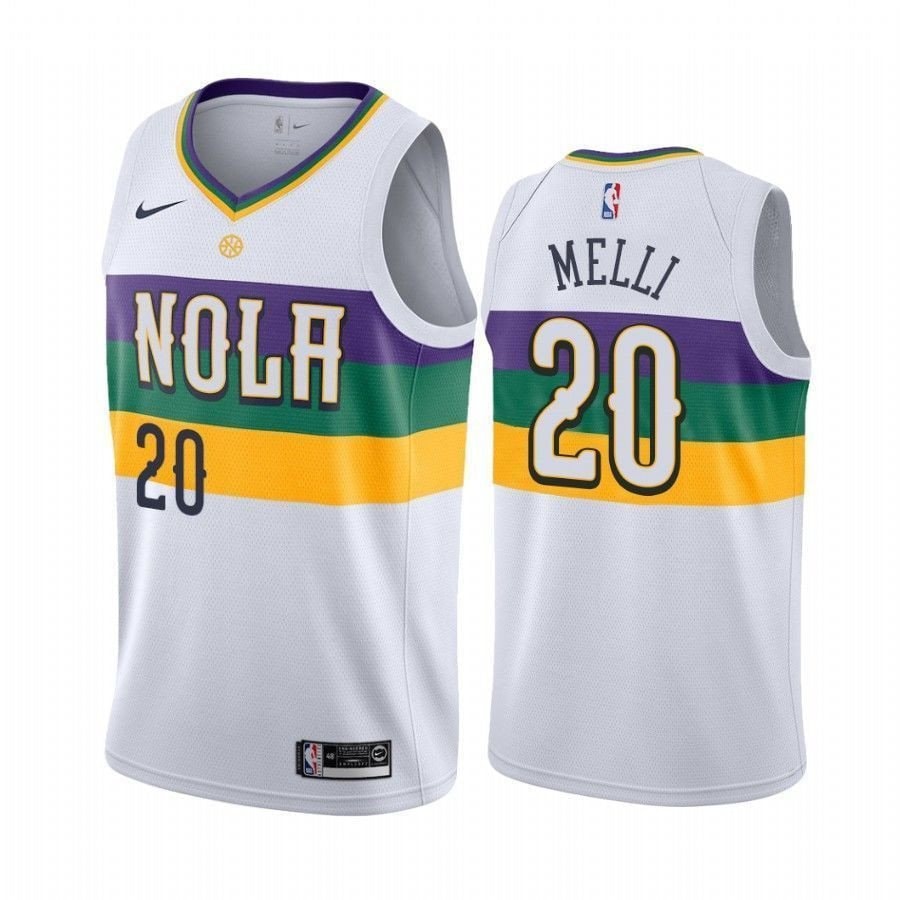 New Orleans Pelicans Nicolo Melli 20 City Men's Basketball Jersey Multicolor