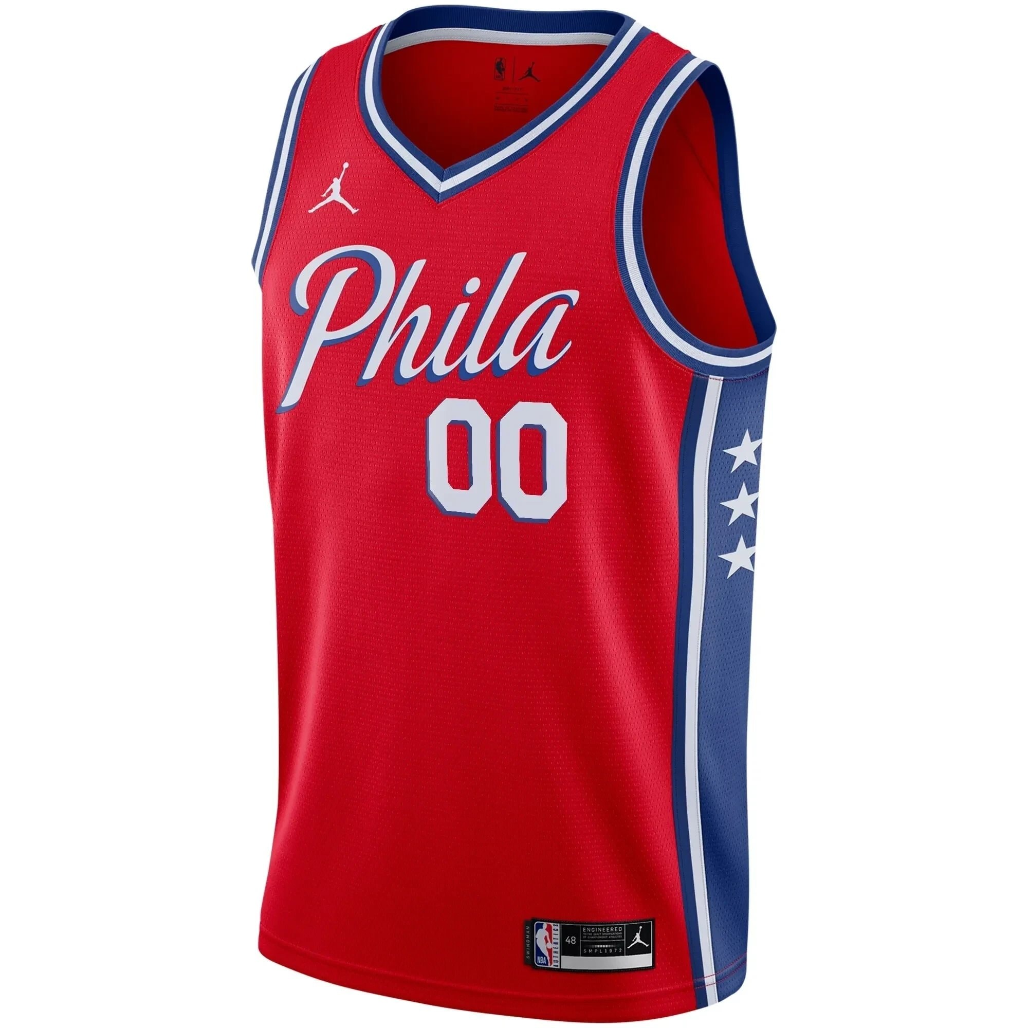 Philadelphia 76ers Swingman Custom Jersey Statement Edition Red Unisex