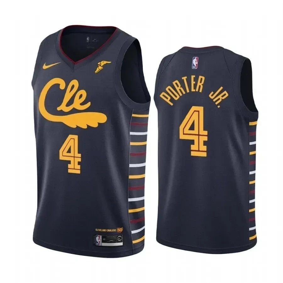 Kevin Porter Jr. #4 Cleveland Cavaliers City Navy Unisex Jersey
