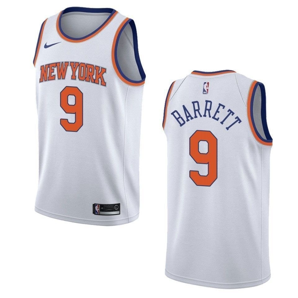 Men's New York Knicks R.J. Barrett #9 Association Swingman Jersey White