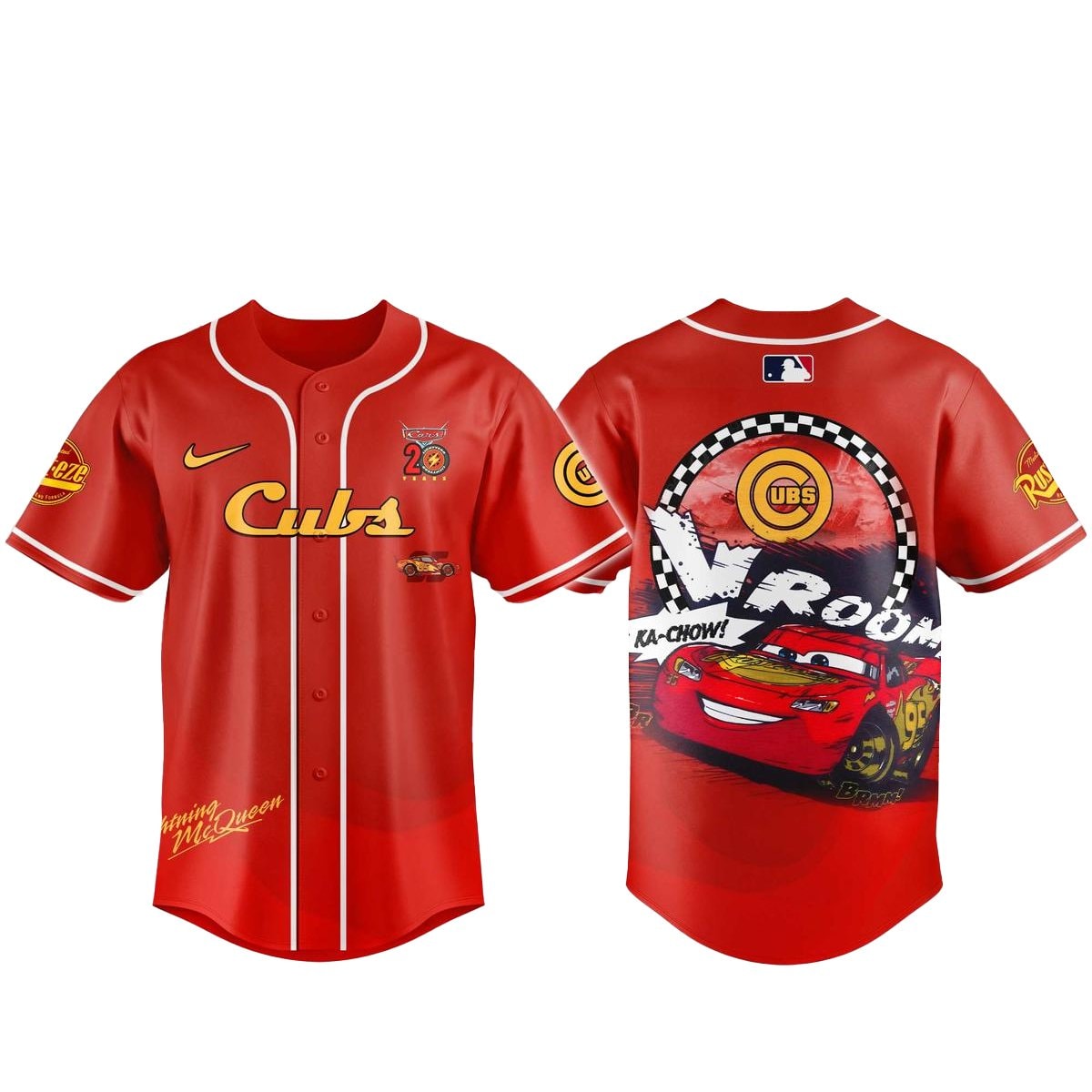 Baseball Team x Cars Lightning McQueen 20th Anniversary Baseball Jersey