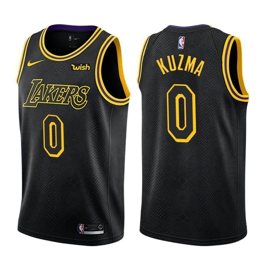 Lakers Kyle Kuzma #0 City Edition Black Jersey Mens S-3XL