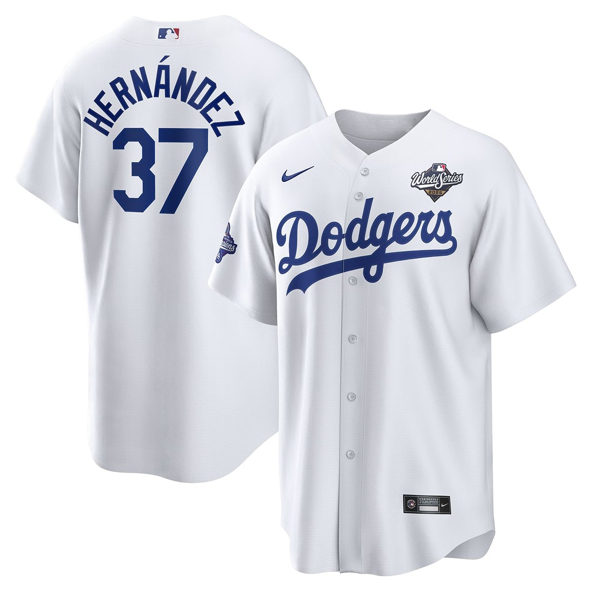 Baseball Team Teoscar Hernández White Home 2025 Sports Event Champions Jersey