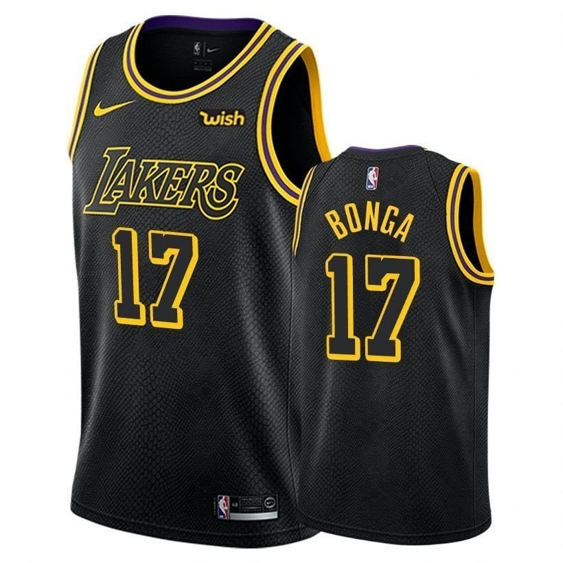 Men's Isaac Bonga 17 Lakers City Black Jersey S-3XL Polyester