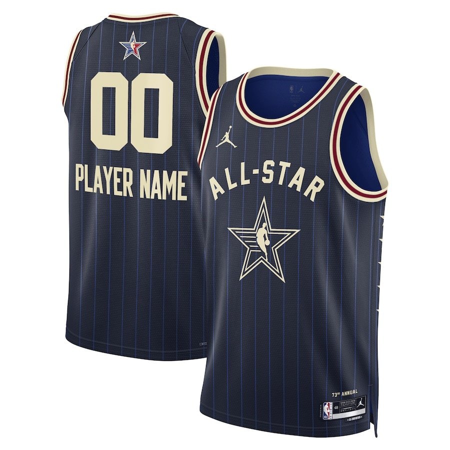 2024 NBA All-Star Game Swingman Custom Men Jersey Navy Multi Color