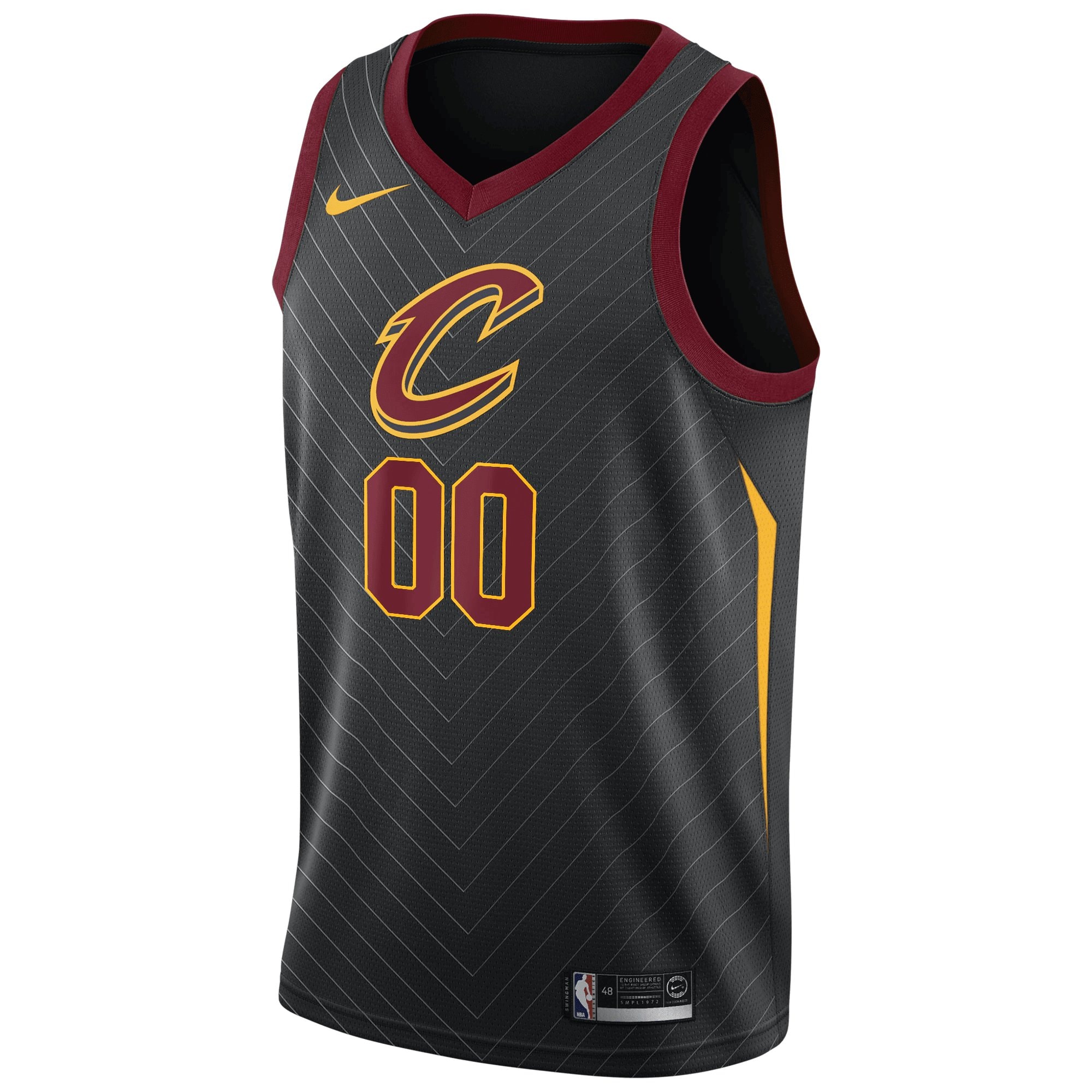 Cleveland Cavaliers Swingman Custom Jersey Black - Statement Edition Jersey