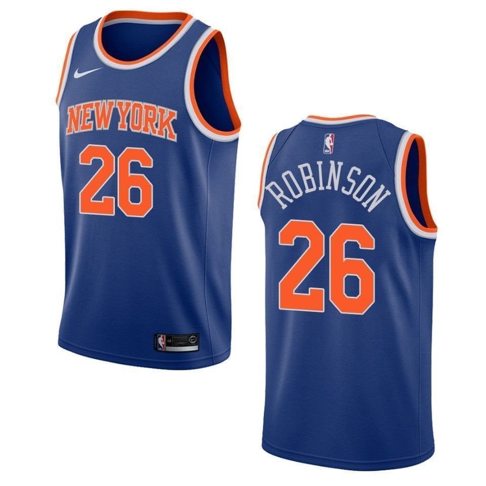 Men's New York Knicks Mitchell Robinson 26 Icon Swingman Jersey Blue