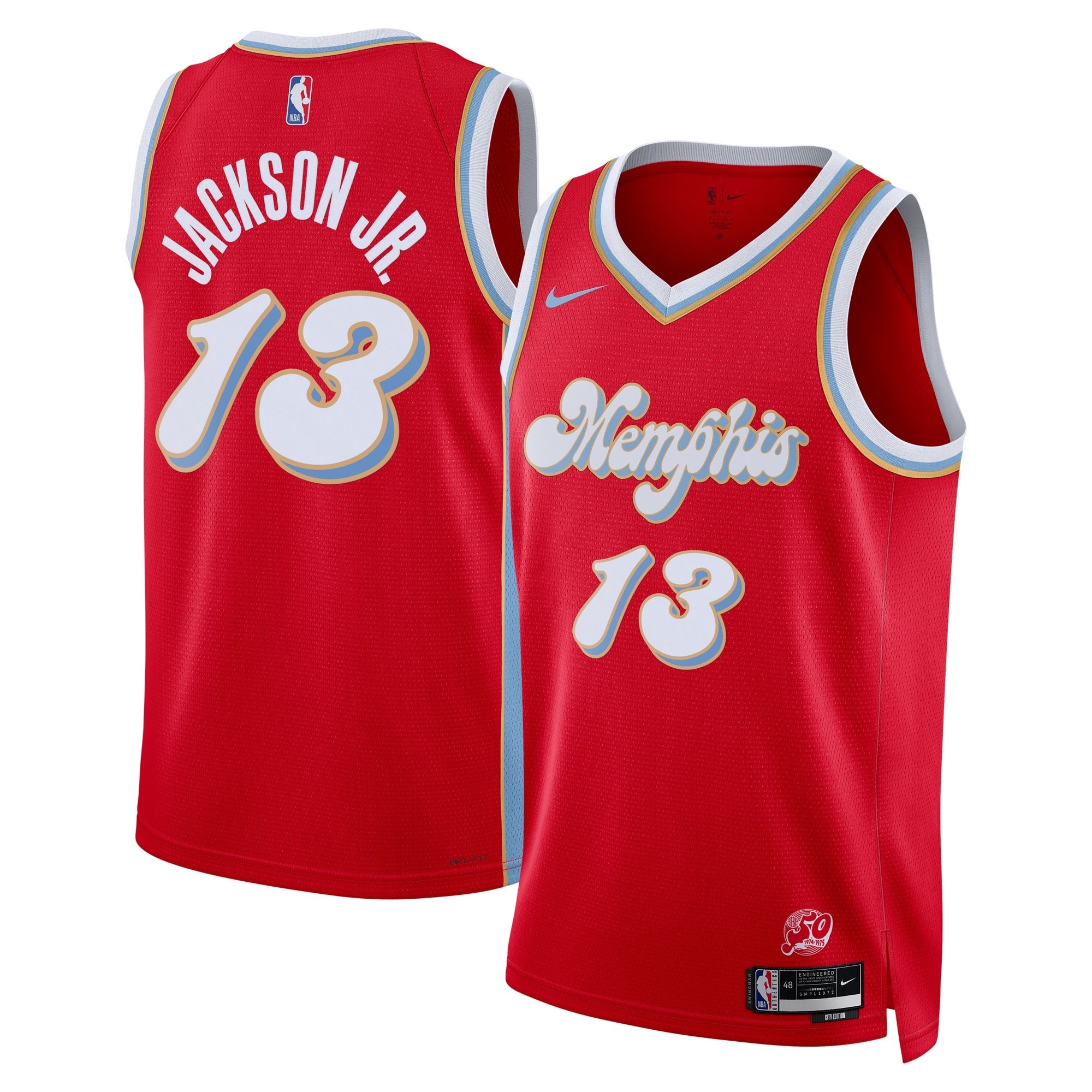 Memphis Grizzlies City Edition Swingman Jersey 2024 Red Jaren Jackson Jr Unisex