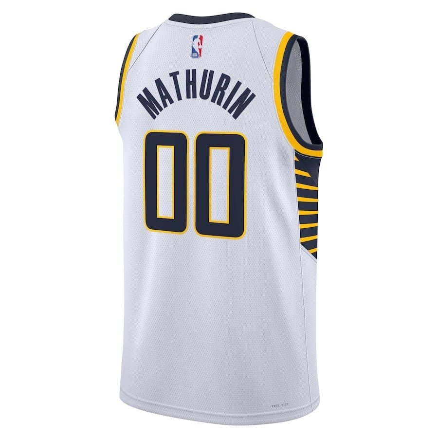 Bennedict Mathurin 00 Indiana Pacers 2023/24 Association Edition Swingman Jersey White