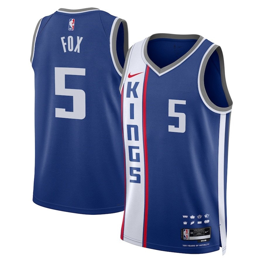 De'Aaron Fox #5 Sacramento Kings 2023/24 City Edition Swingman Jersey Blue