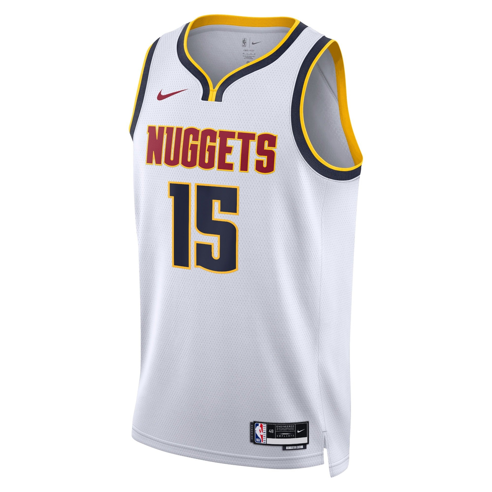 Denver Nuggets Association Edition Swingman Jersey White Nikola Jokic Unisex