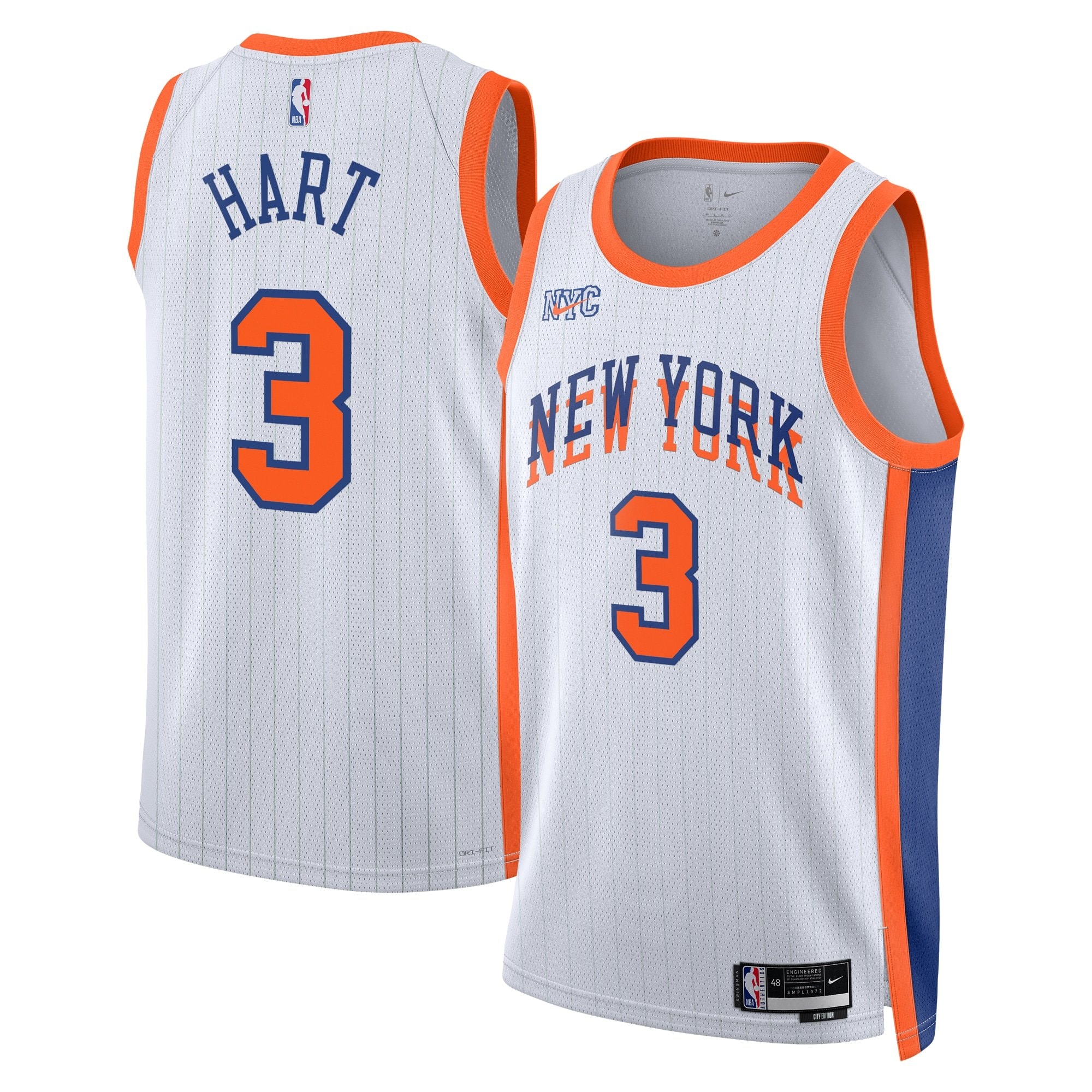 New York Knicks City Edition Swingman Jersey 2024 White Josh Hart Unisex