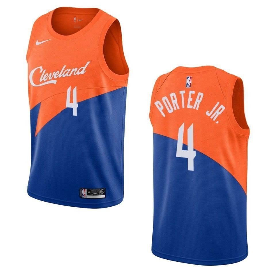 Men's Cleveland Cavaliers Kevin Porter Jr. #4 City Swingman Jersey Blue