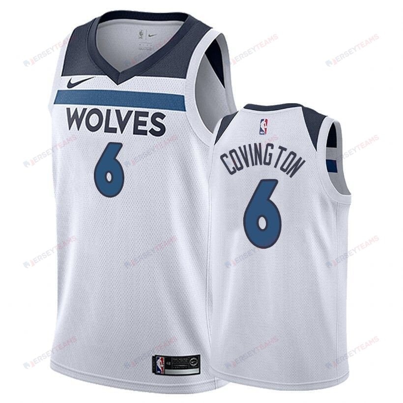 Men's Robert Covington Timberwolves #6 Association White Jersey