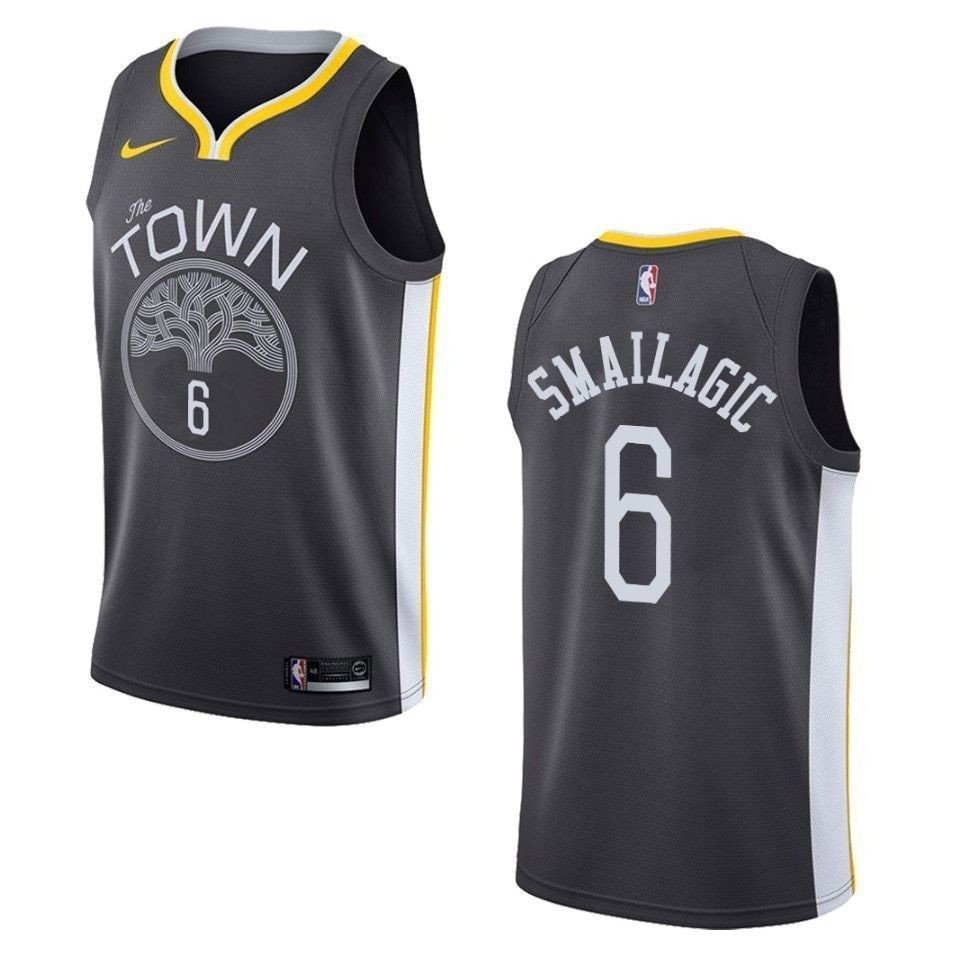 Men's Golden State Warriors Alen Smailagic Statement Swingman Jersey Black S-3XL