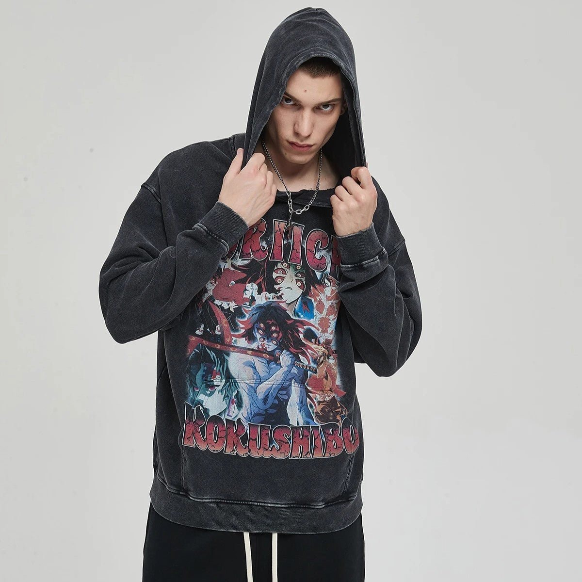 Kokushibo X Yoriichi Vintage Hoodie