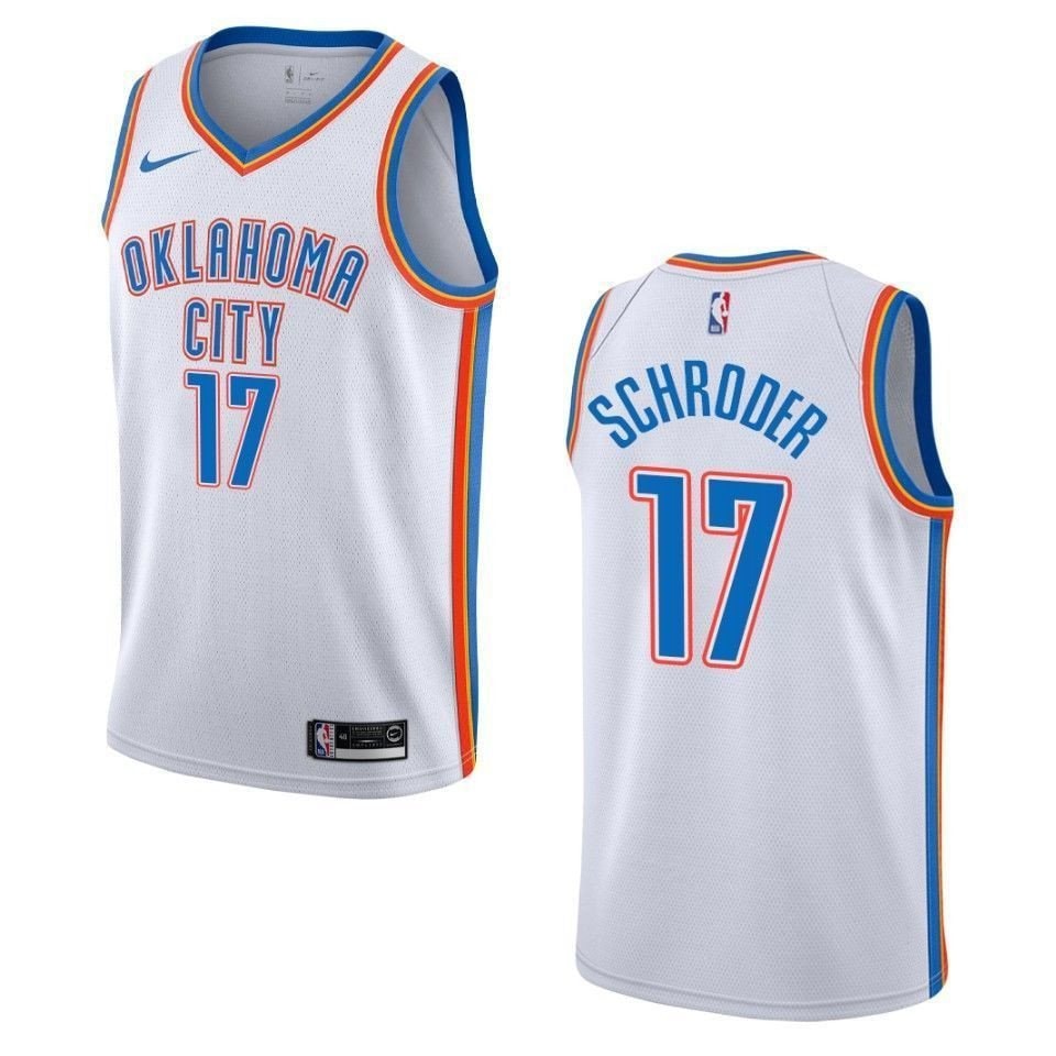 Men's Basketball Team 17 Dennis Schroder Association Swingman Jersey - White