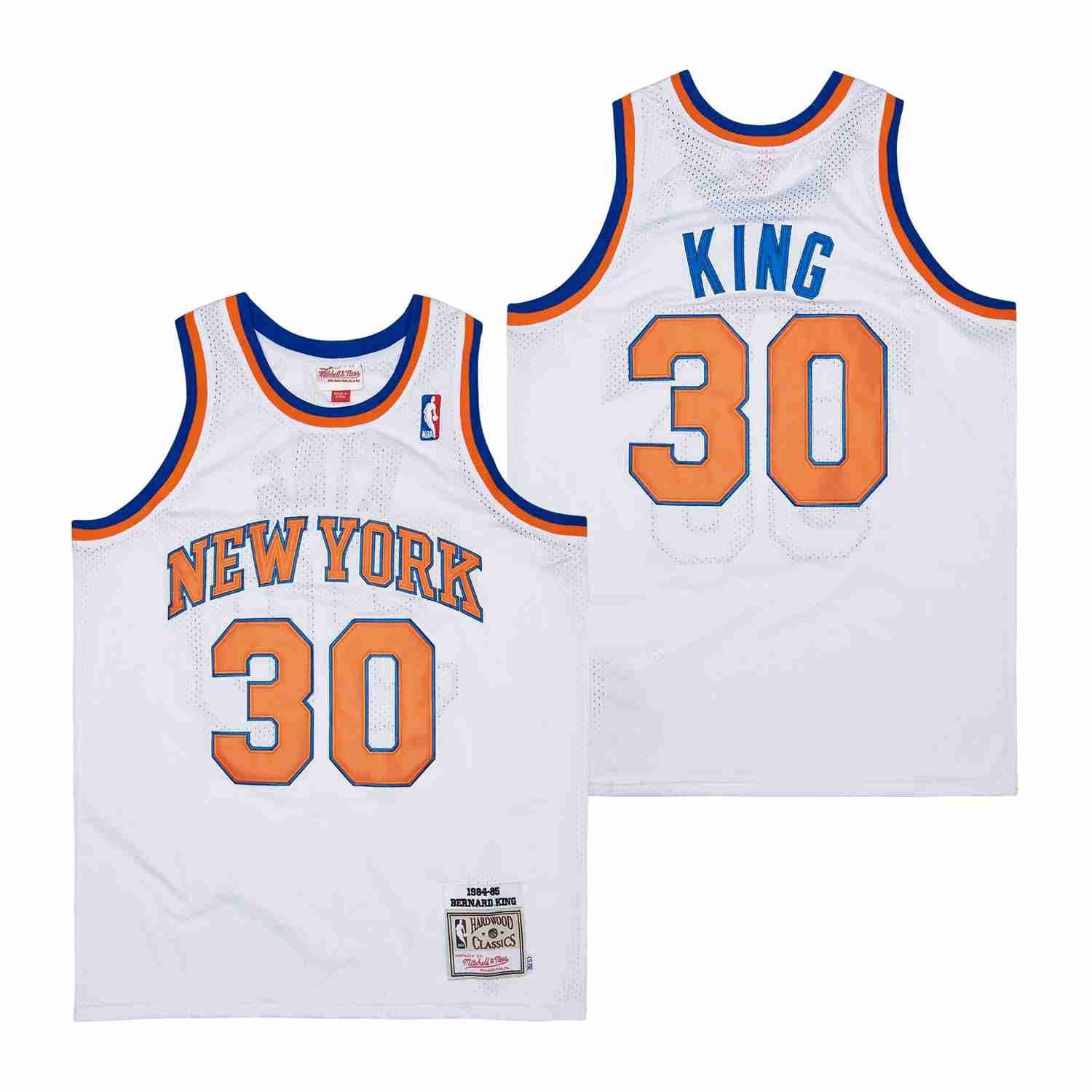 King 30 New York Knicks Throwback Swingman Jersey White Unisex Adult Sizes S-3XL