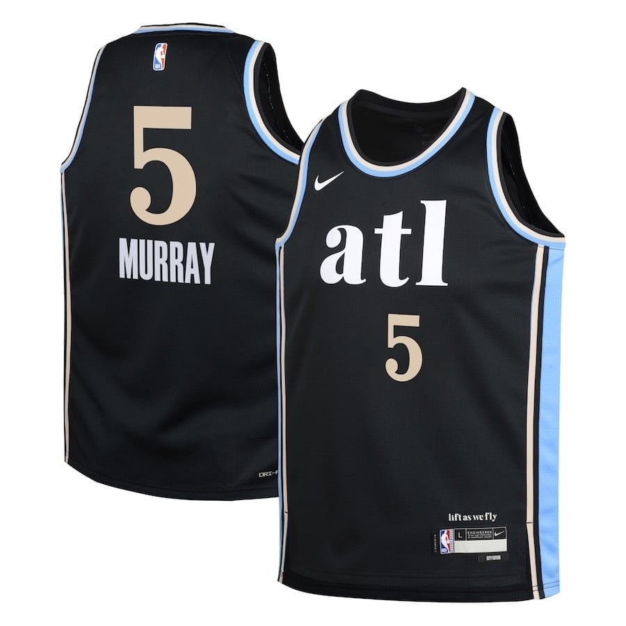 Dejounte Murray 5 Atlanta Hawks 2023/24 City Edition Swingman Youth Jersey Black