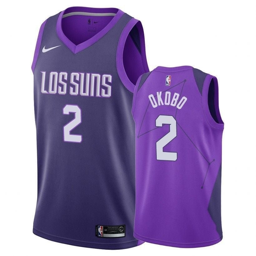 Suns Male Elie Okobo 2 City Purple Multicolor Jersey S-3XL