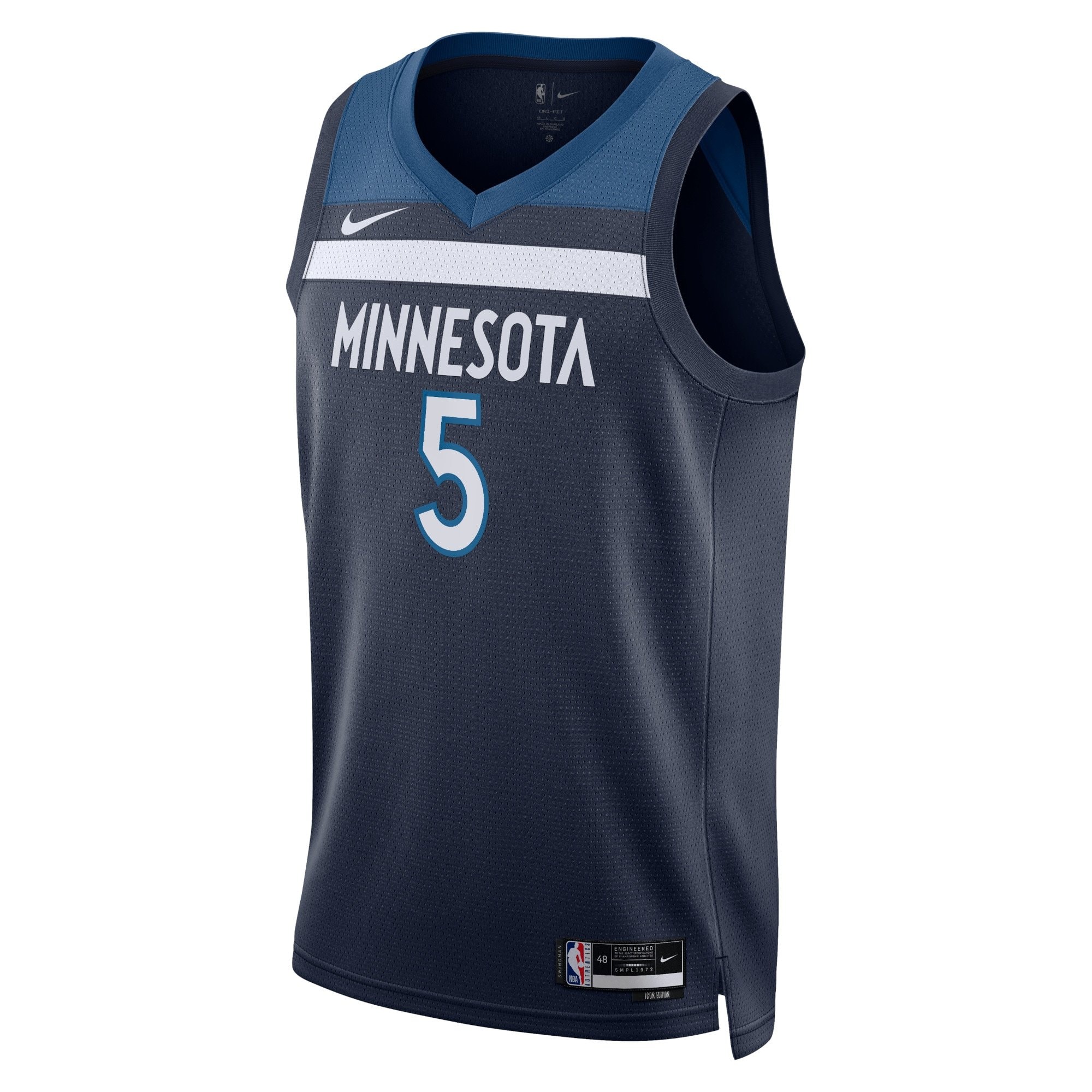 Minnesota Timberwolves Icon Edition Swingman Jersey Navy Anthony Edwards Unisex