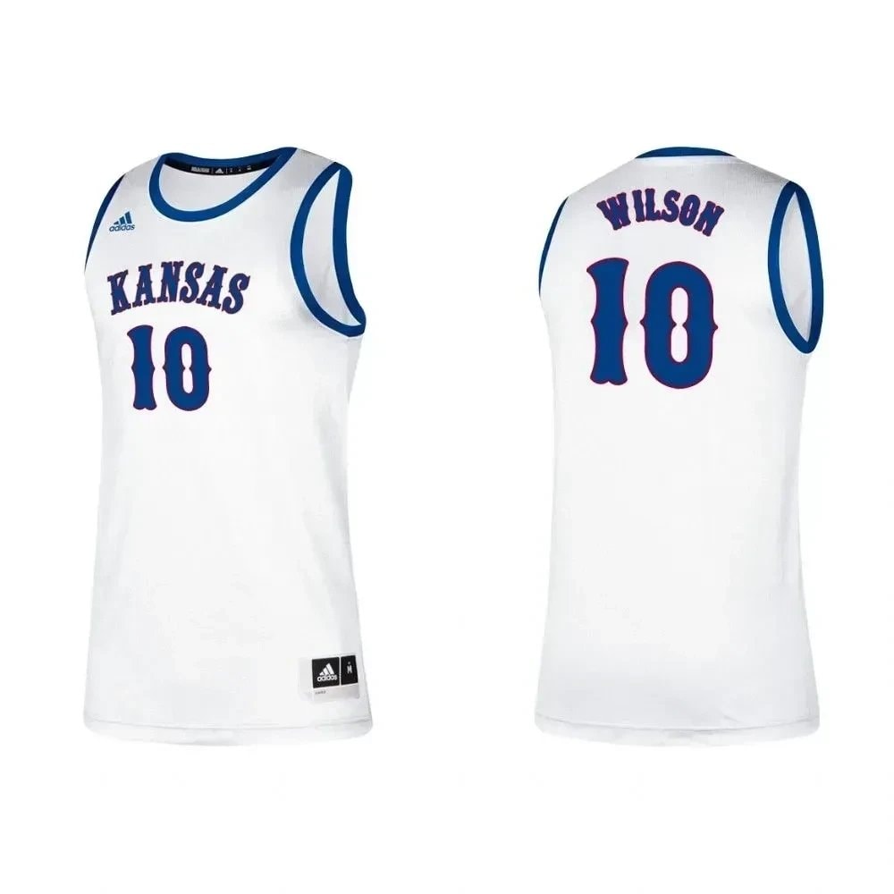 Men's Kansas Jayhawks Jalen Wilson Classic College Basketball White Jersey