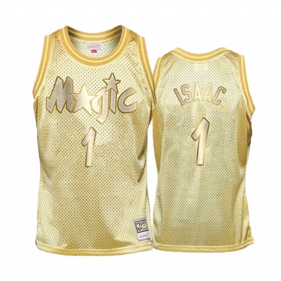 Men's Jonathan Isaac 1 Orlando Magic Gold Midas Sm Jersey
