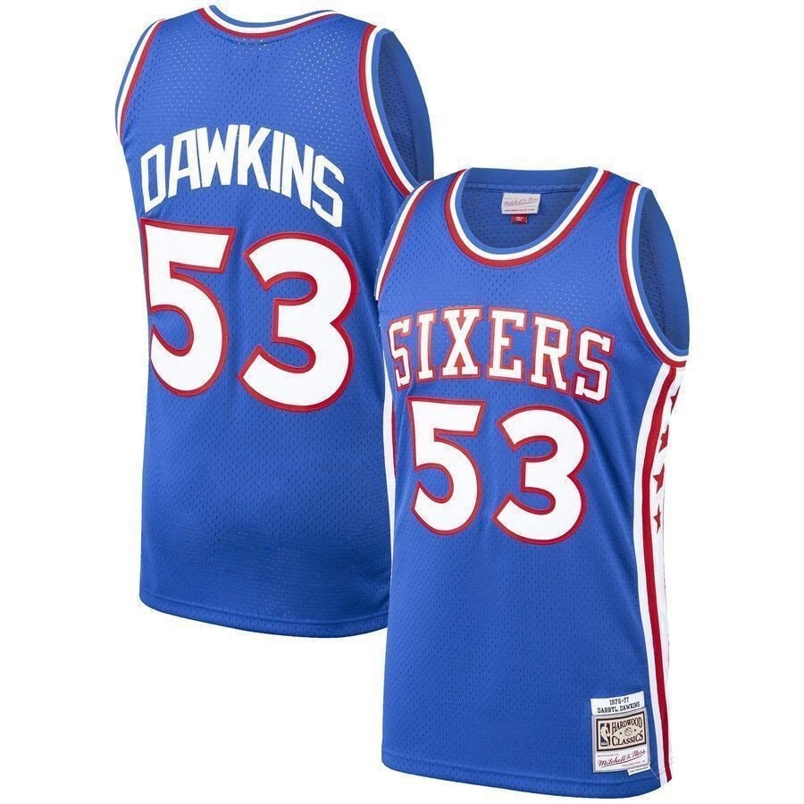 Darryl Dawkins Philadelphia 76ers Mitchell & Ness 1976-77 Hardwood Classics Swingman Jersey Royal