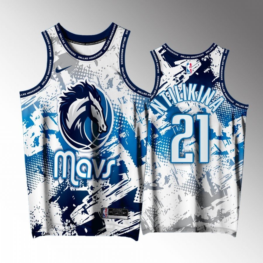 Frank Ntilikina 21 Basketball Team White Men Jersey Printing Splash City Exclusive Edition