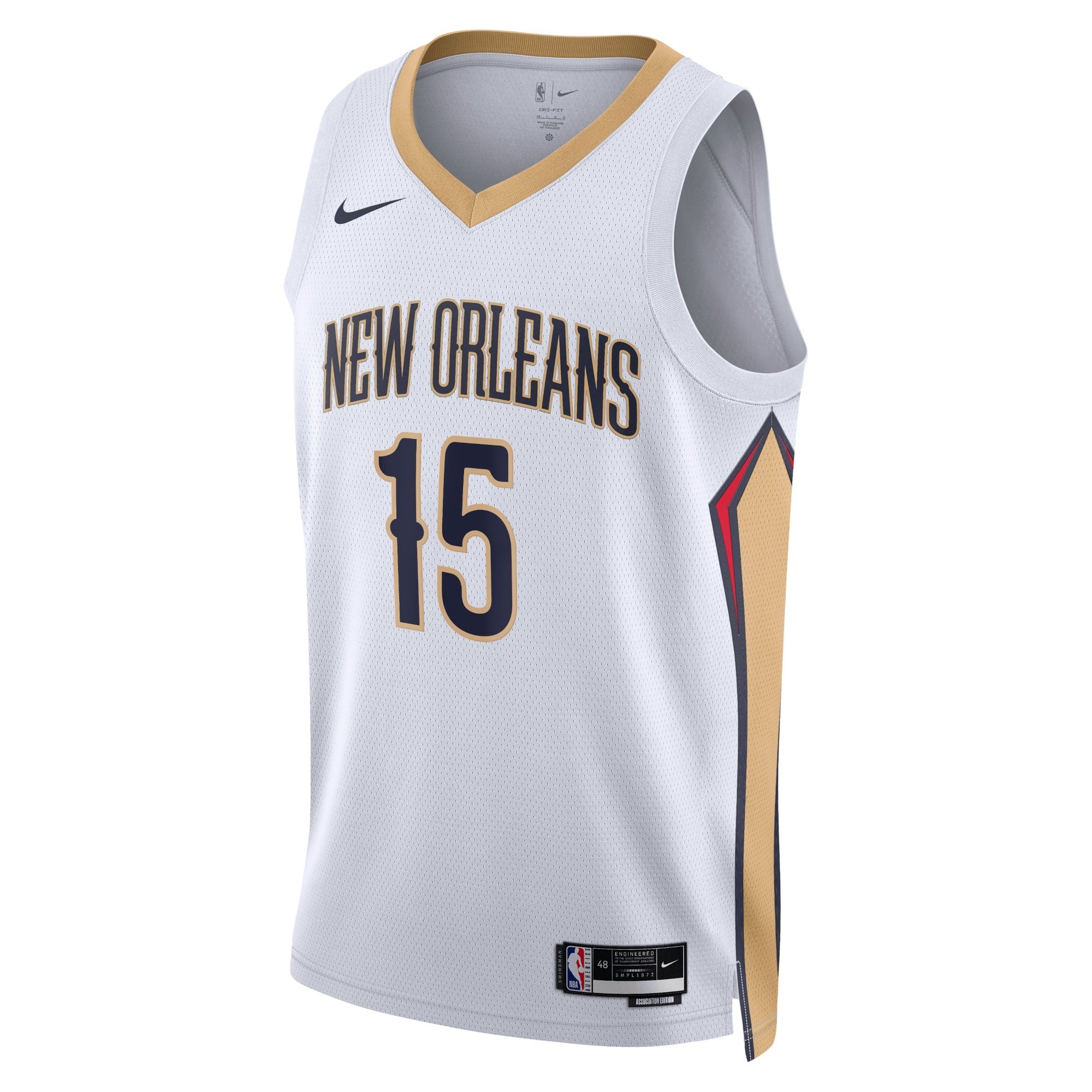 New Orleans Pelicans Association Edition Swingman Jersey White Jose Alvarado Unisex