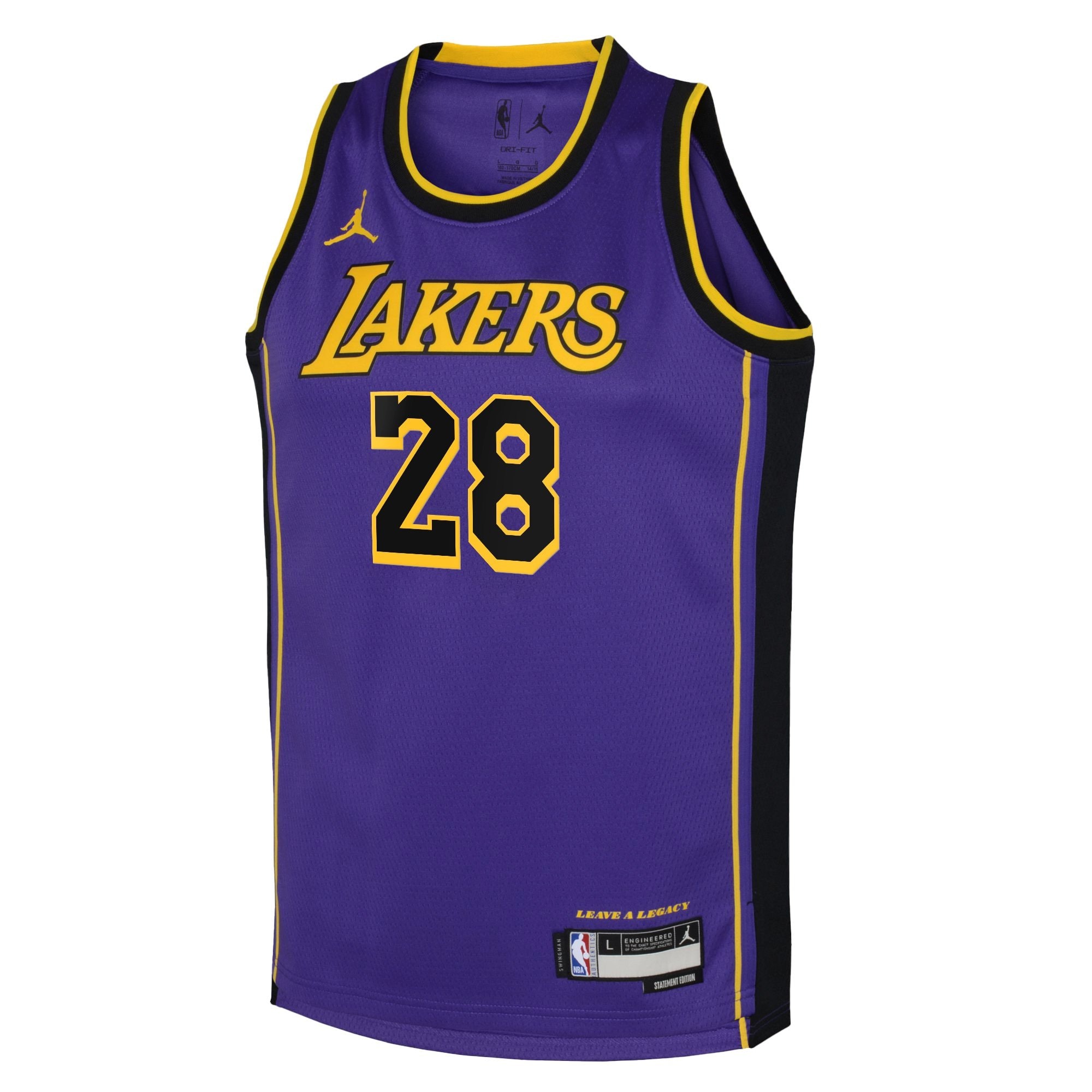 Los Angeles Lakers Jordan Statement Edition Swingman Jersey Youth Purple Rui Hachimura Size 22