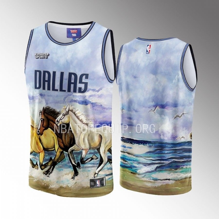 Dallas Mavericks NBA & KidSuper Studios Unisex Multicolor Hometown Jersey S-3XL