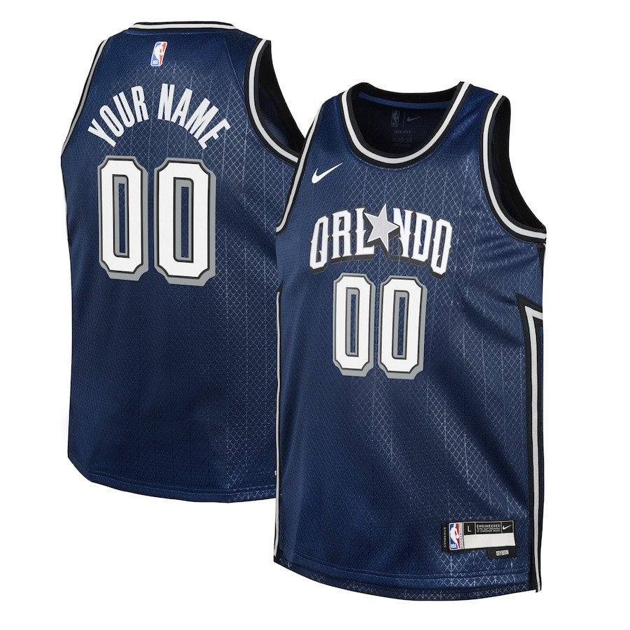 Orlando Magic 2023/24 City Edition Swingman Custom Youth Jersey Navy - Polyester