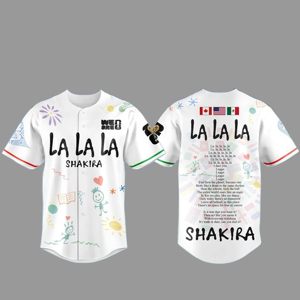 Shakira La La La World Cup Tour Baseball Jersey