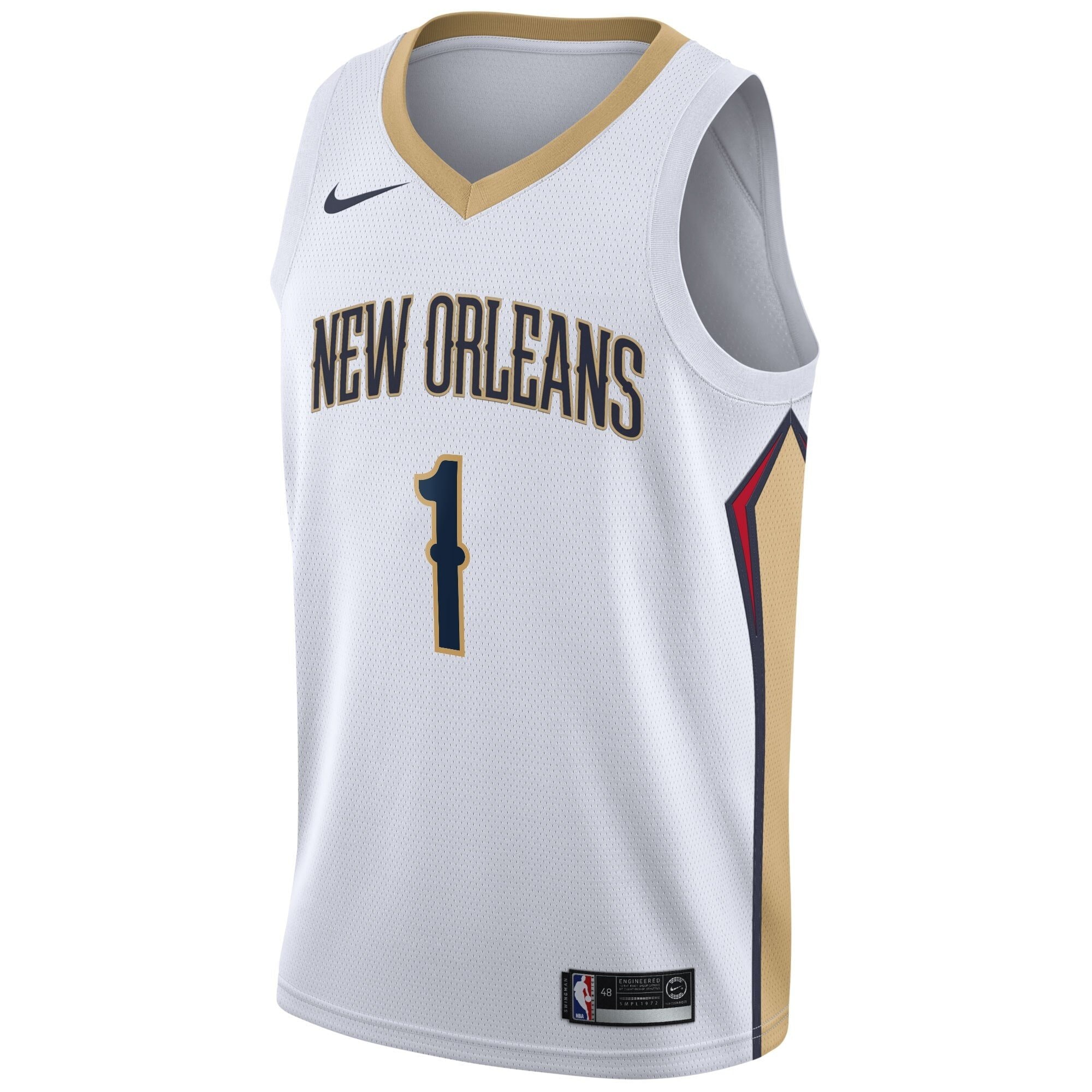 New Orleans Pelicans Association Swingman Jersey Zion Williamson Youth S M L XL 2XL 3XL