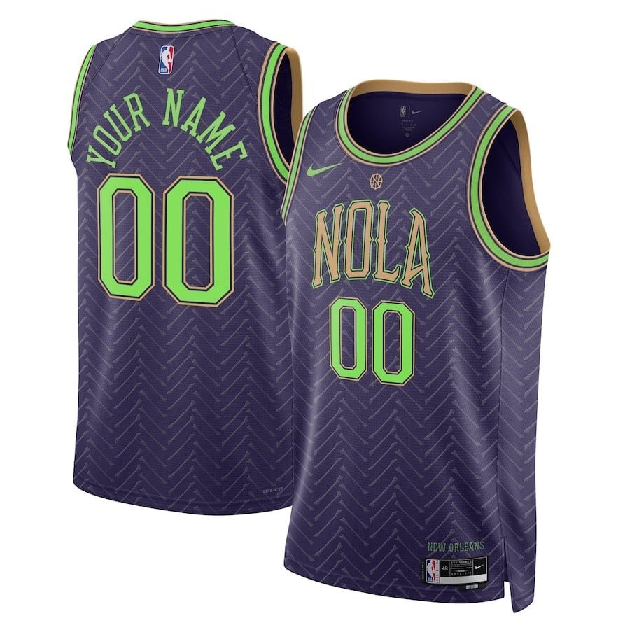 New Orleans Pelicans Unisex 2024/25 Custom Swingman Jersey City Edition Purple