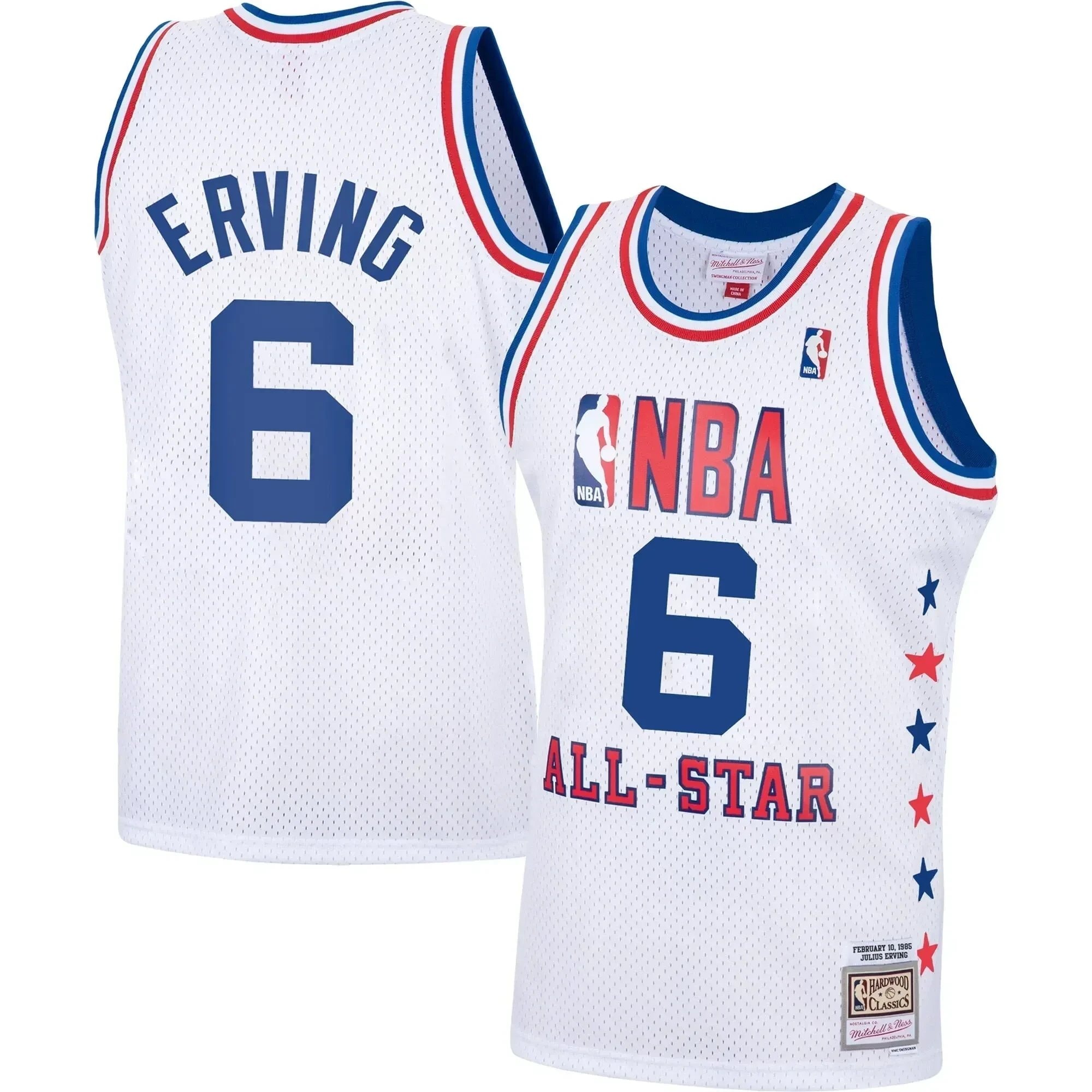 Julius Erving Eastern Conference Mitchell & Ness 1985 All-Star Game Swingman Jersey - White