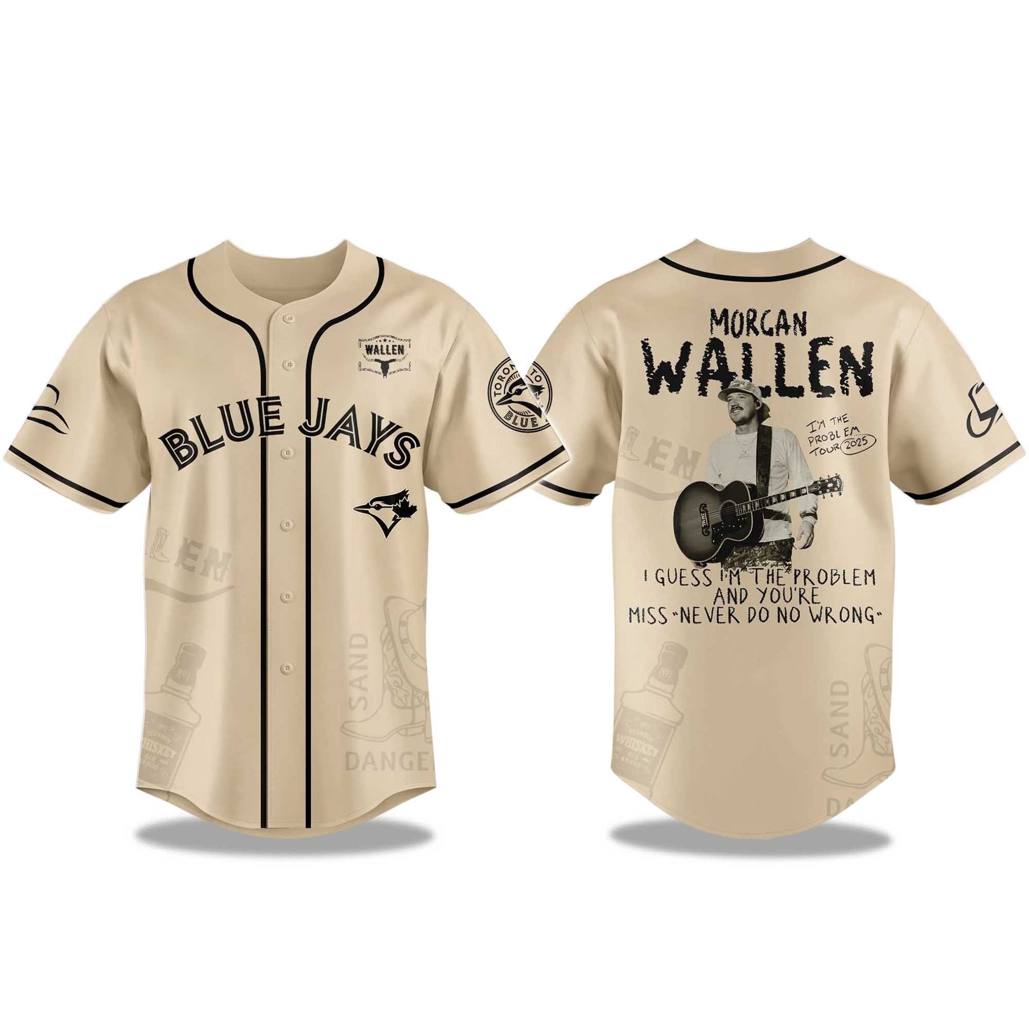 Baseball Team Morgan Wallen I’m The Problem Tour 2025 Baseball Jersey