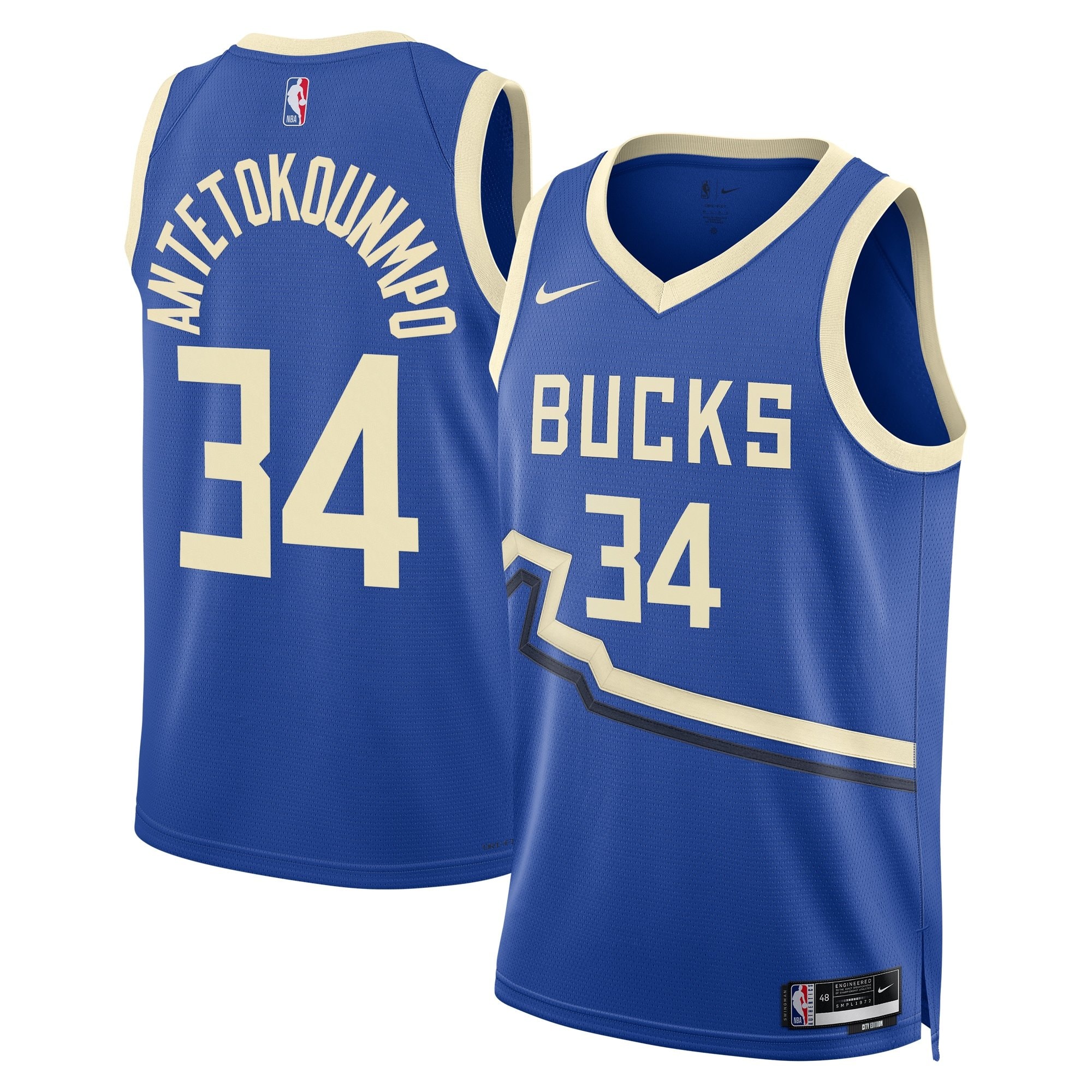Milwaukee Bucks City Edition Swingman Jersey 2024 Royal Giannis Antetokounmpo Unisex