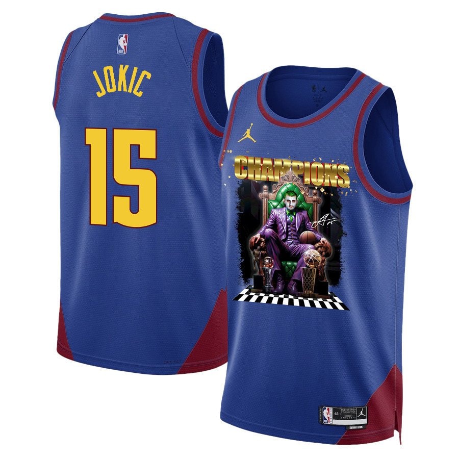 Nikola Jokic Denver Nuggets Big Joker 2023 NBA Finals Champions Swingman Jersey Blue