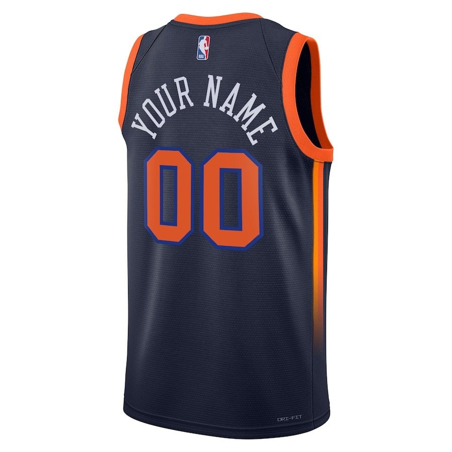 New York Knicks 2023/24 Statement Swingman Custom Men Jersey Navy