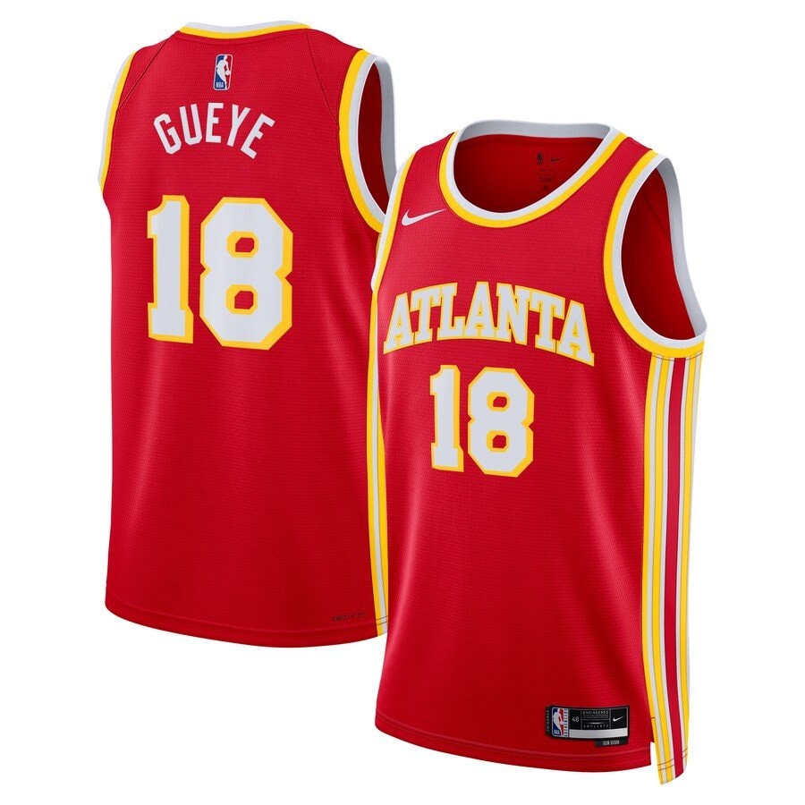 Mouhamed Gueye 18 Atlanta Hawks Unisex Swingman Jersey Icon Edition Red