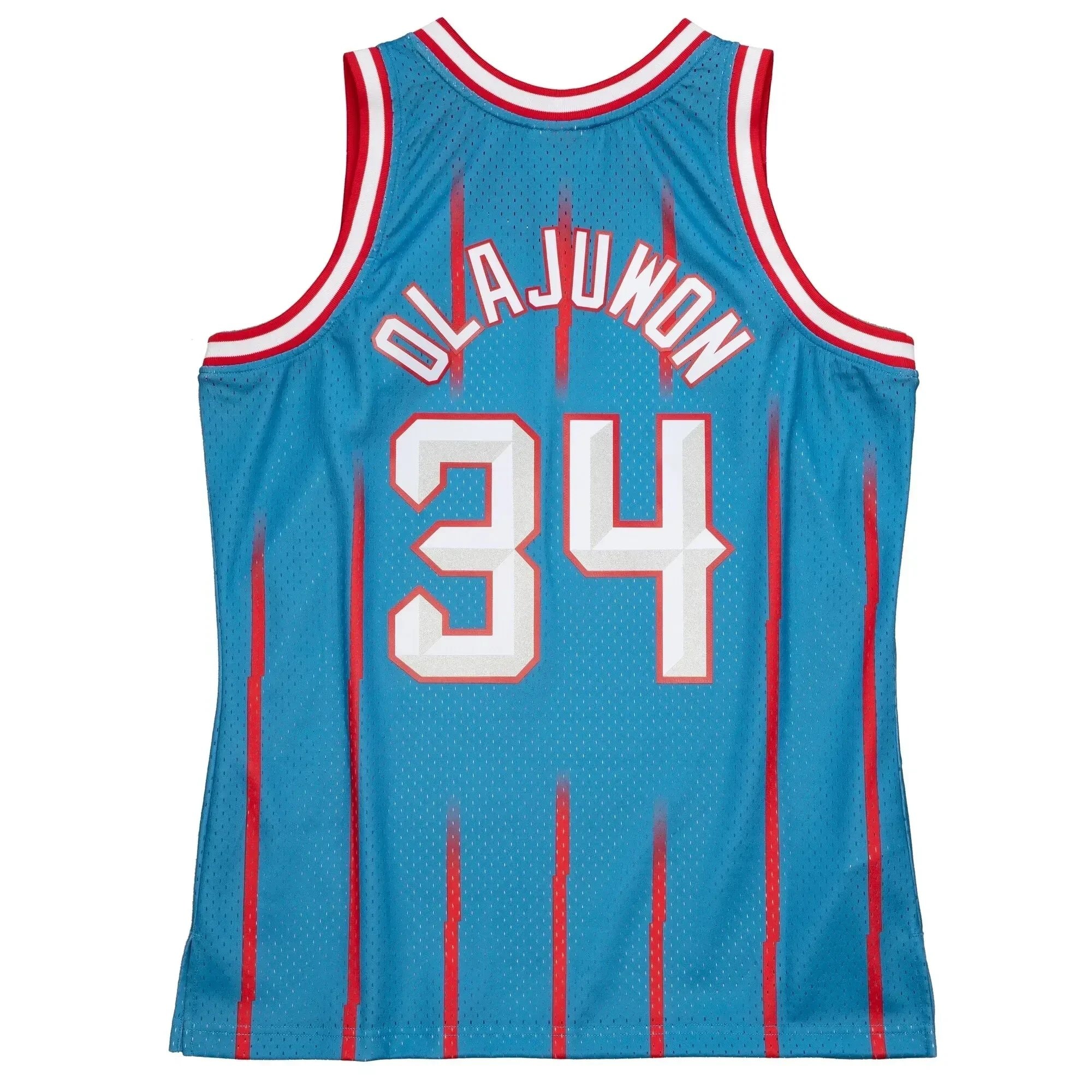 Hakeem Olajuwon Houston Rockets Mitchell & Ness 1996-97 Hardwood Classics Reload 2.0 Swingman Jersey - Light Blue